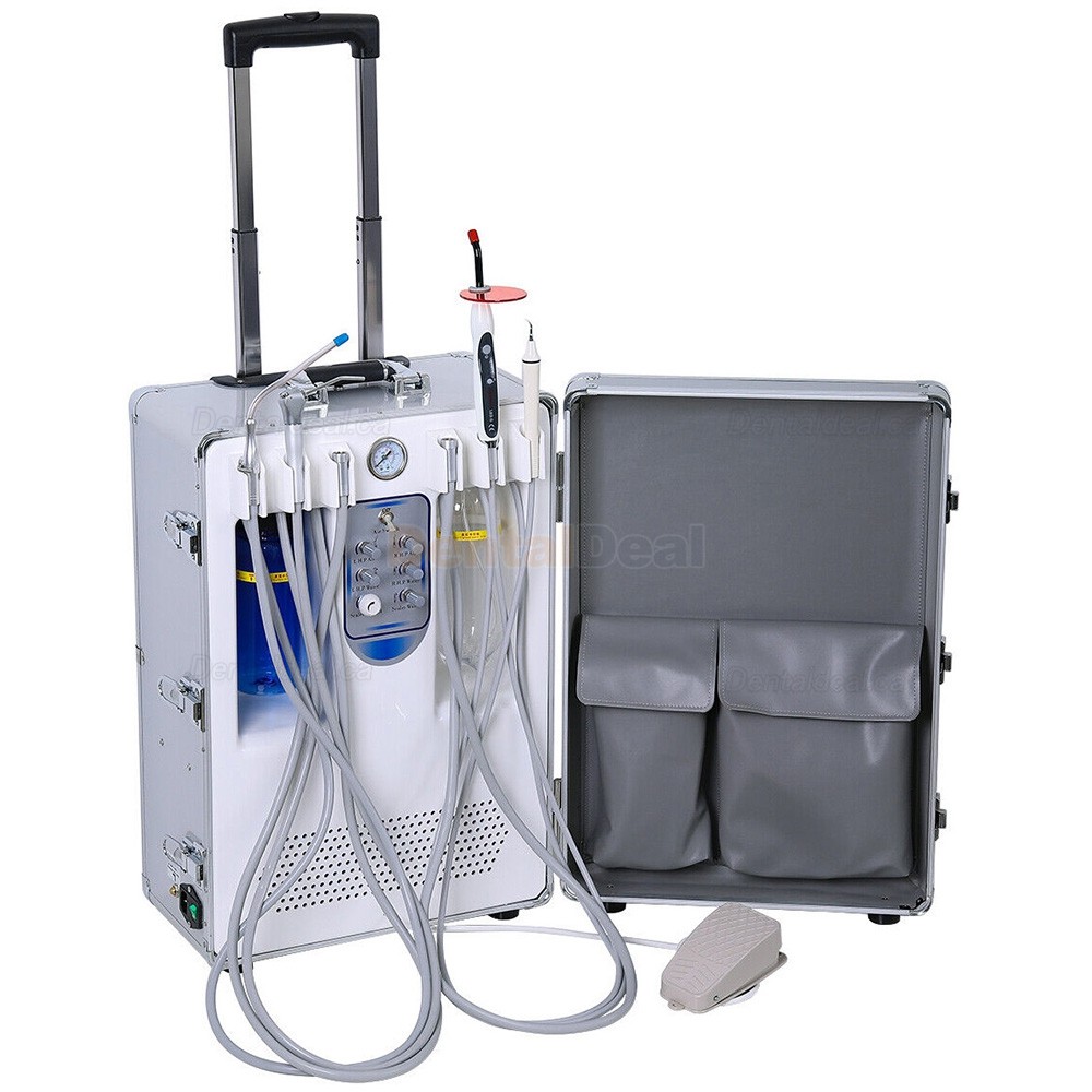 BD406 Portable Dental Unit with 3-Way Syringe+Suction+LED Curing Light